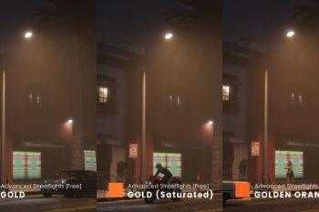 45cb5f 5 6 7 advanced streetlights free gold gold (saturated) and golden orange colors
