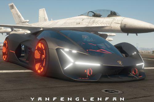 2018 Lamborghini Terzo Millennio Concept Car [Add-On l Manual Spoiler] 