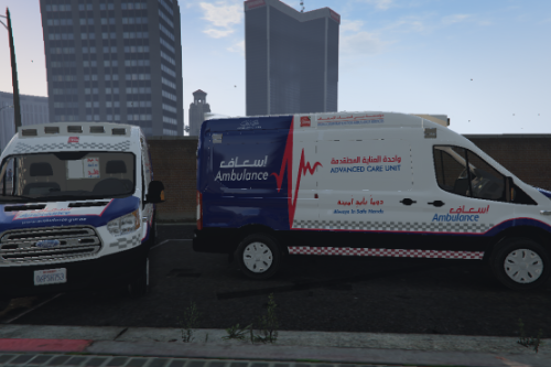 [4k] Ford Transit Dubai Ambulance