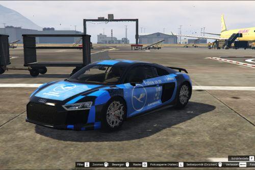 Audi R8 V10+ livery - Lufthansa employer, personal paintjob - german