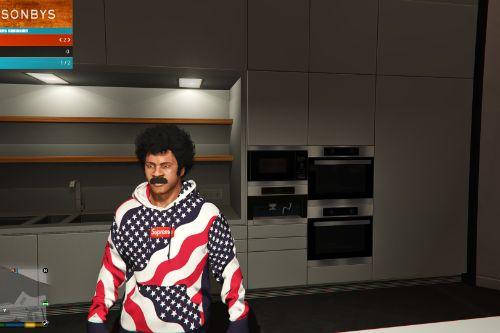 big afro hair for Franklin (프랭클린의 빅 아프로 헤어)