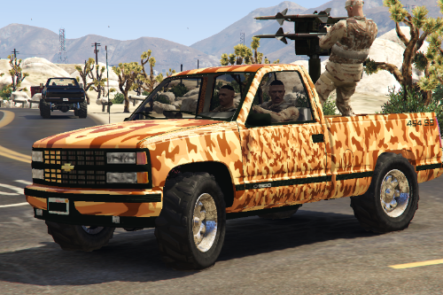 Chevrolet Silverado 1990 With Anti Aircraft Missile  [Replace]