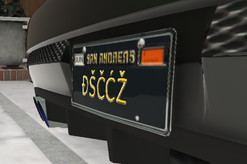 Đ, Š, Č, Ć, Ž letters for plates
