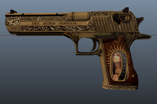 Desert Eagle (Blue Estate - The Game) Platin Deluxe Camo replacement