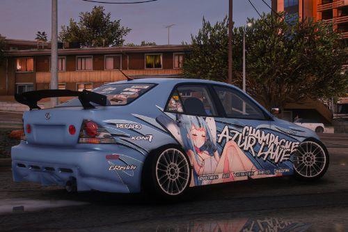 [Itasha] Lexus IS300 "Azur Lane" Champagne paintjob