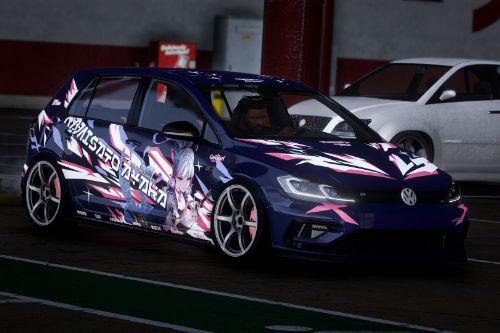[Itasha] Volkswagen Golf 7.5R 2018 "Genshin Impact" Kamisato Ayaka Paintjob