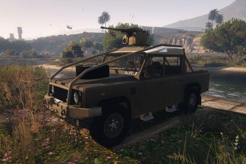 Land Rover 110 Pickup Armoured with Deactivated Turret