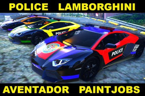 Police Lamborghini Aventador Paintjobs