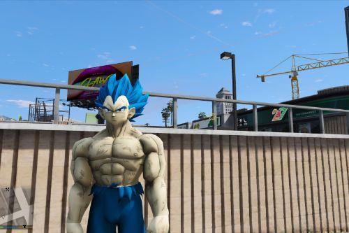 Topless Vegeta - SSJ Blue Evolution / Ascended Super Saiyan Blue (Dragon Ball Super) [Add-On / Replace]